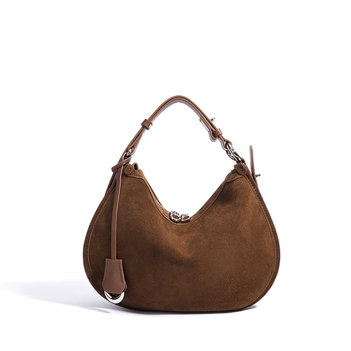 Damen handgefertigte Wildleder Hobo-Tasche mit verstellbarem Tragegurt Nord Taschen
