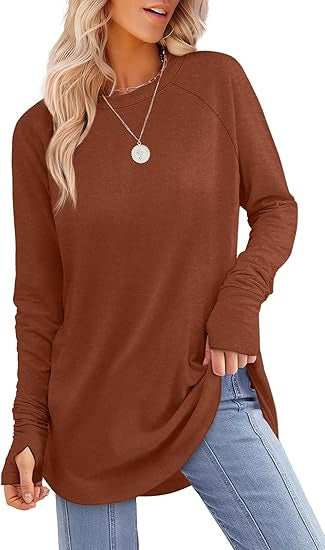 Damen lässiger Langarmshirt mit modernem Schnitt - Arvani