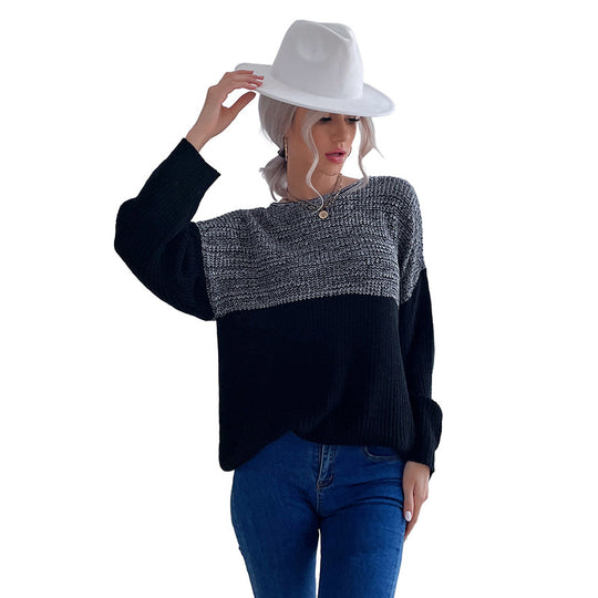 Damen Lässiger Strickpullover mit asymmetrischem Design Nord Taschen