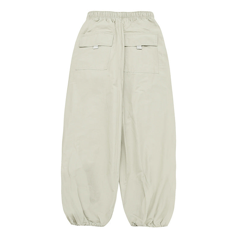 Unisex Weite Harem-Hose mit Kordelzugbund, elastischen Beinabschlüssen und Oversize-Silhouette Nord Taschen
