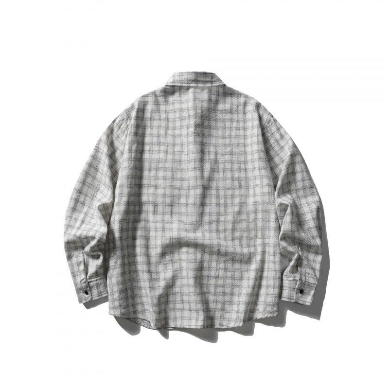 Unisex Oversize-Kastiges Karo-Hemd aus weichem Flanell mit aufgesetzter Brusttasche Nord Taschen