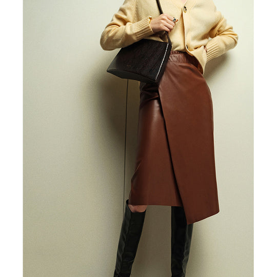 Damen Eleganter Wickelrock aus hochwertigem Material Nord Taschen