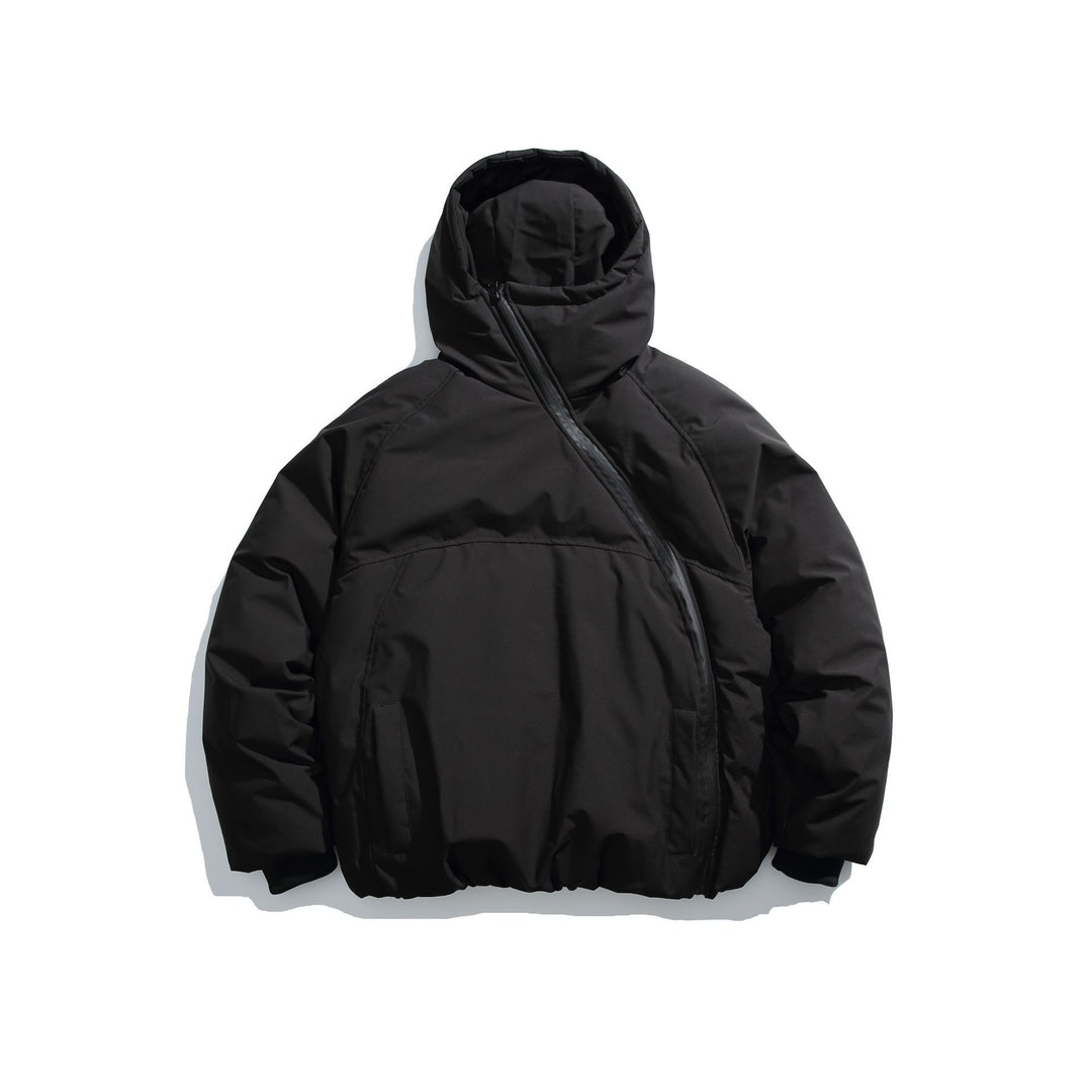 Unisex Kurz geschnittener asymmetrischer Steppparka mit Kapuze und Thermo‑Isolierung Nord Taschen