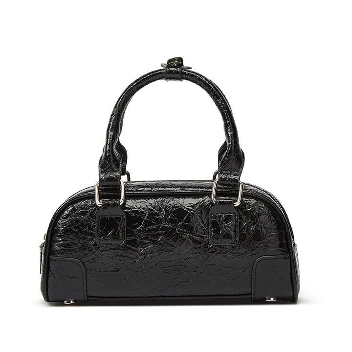Damen Hobo-Tasche mit glänzender Oberfläche und stilvollen Akzenten Nord Taschen