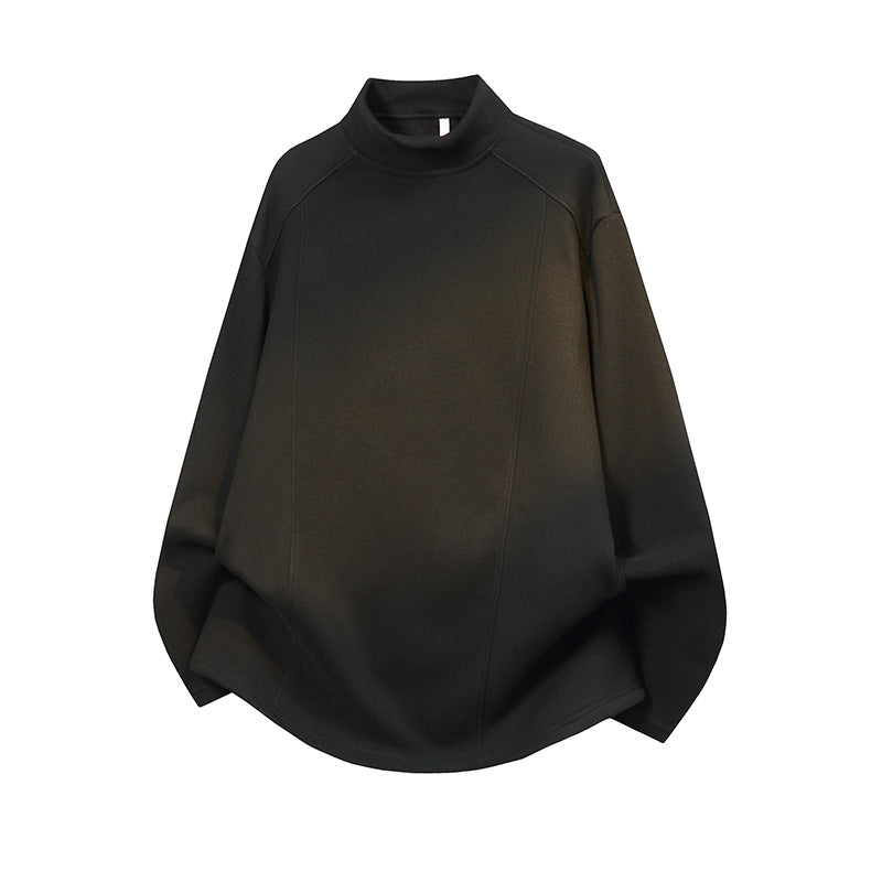Herren Oversize Stehkragen-Sweatshirt mit Raglanärmeln und dezentem Farbverlauf Nord Taschen