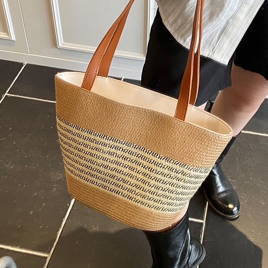 Damen Strandtasche mit dekorativen Spitzenakzenten Nord Taschen