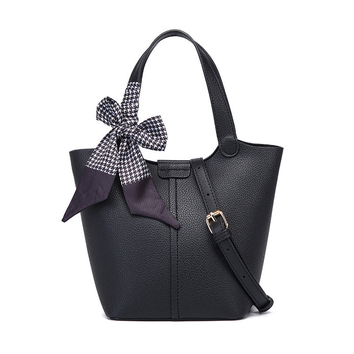 Damen Shopper-Tasche mit eleganter Schleifenverzierung und praktischem Innenlayout Nord Taschen
