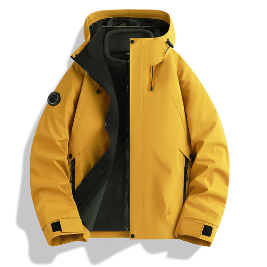 Herren wasserdichte Softshelljacke mit Kapuze und Fleece-Innenfutter Nord Taschen