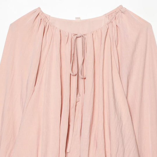 Damen Carmen-Cropped-Bluse mit Tunnelzugkragen, gerafftem Saum und Ballonärmeln Nord Taschen