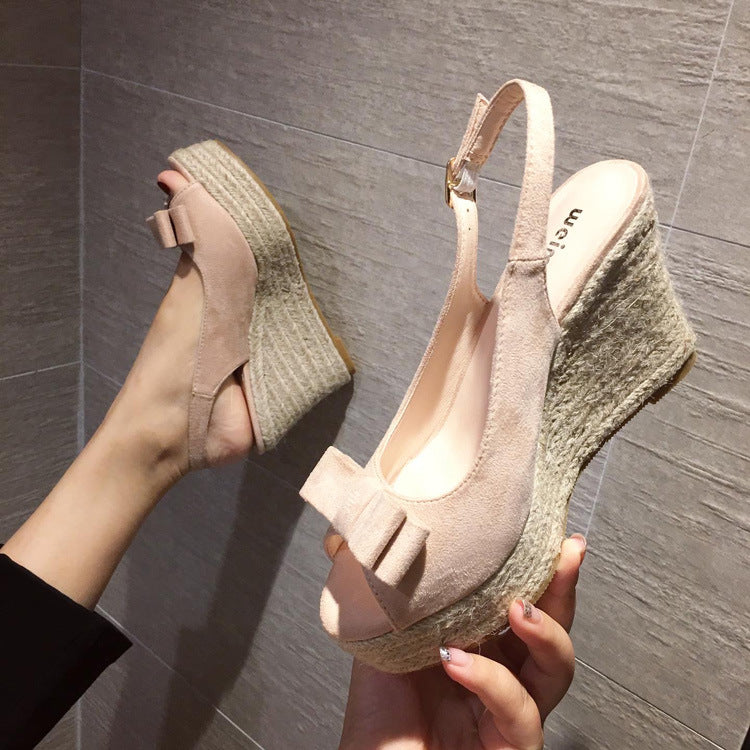 Wedgeschuhe | Rutschfest | Offene Zehen | Espadrilles | Sommerschuhe