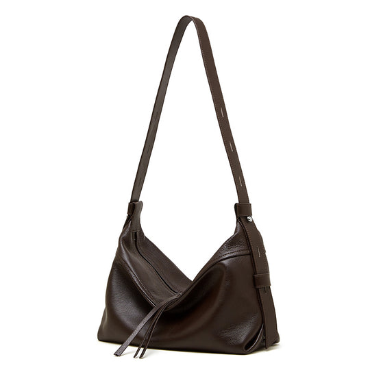Damen Hobo-Tasche mit weicher Lederoberfläche und verstellbarem Schulterriemen Nord Taschen