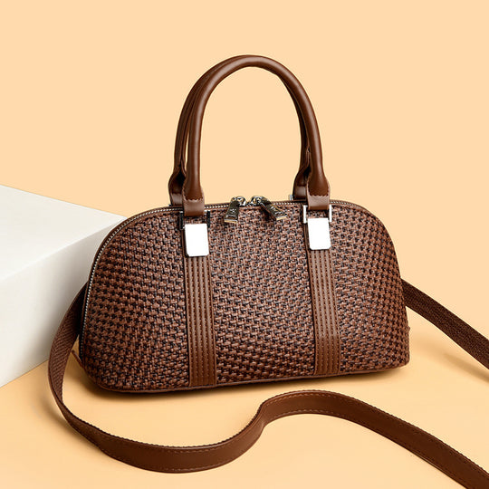 Damen modische Handtasche mit geflochtenem Design und verstellbarem Schulterriemen Nord Taschen