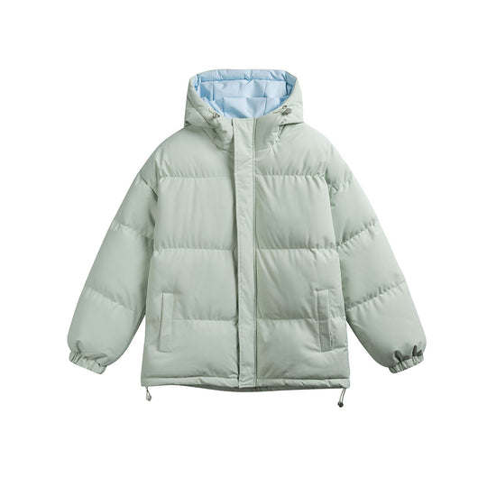 Damen Wattierte Kapuzen‑Steppjacke im Oversize‑Pufferschnitt mit Tunnelzugbund Nord Taschen