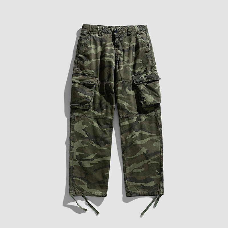 Herren Cargohose im Military-Style mit großvolumigen Klappentaschen und verstellbaren Beinabschlüssen Nord Taschen