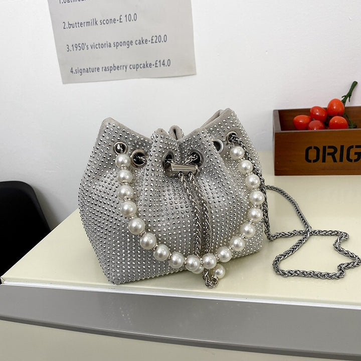 Damen modische Beuteltasche mit Perlenverzierung Nord Taschen