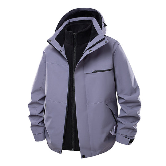 Herren Wasserdichte Outdoor-Jacke mit verstellbarer Kapuze Nord Taschen