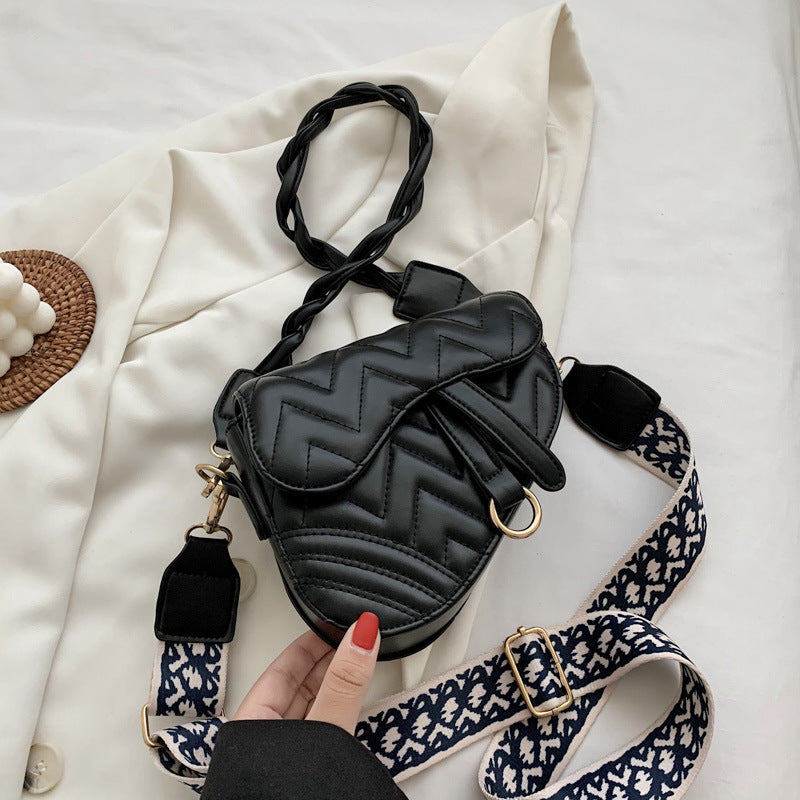 Damen modische Schultertasche mit geflochtenem Riemen Nord Taschen