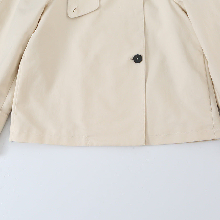 Damen Kurzjacke im Boxy‑Schnitt mit verdeckter Knopfleiste und Hemdkragen Nord Taschen