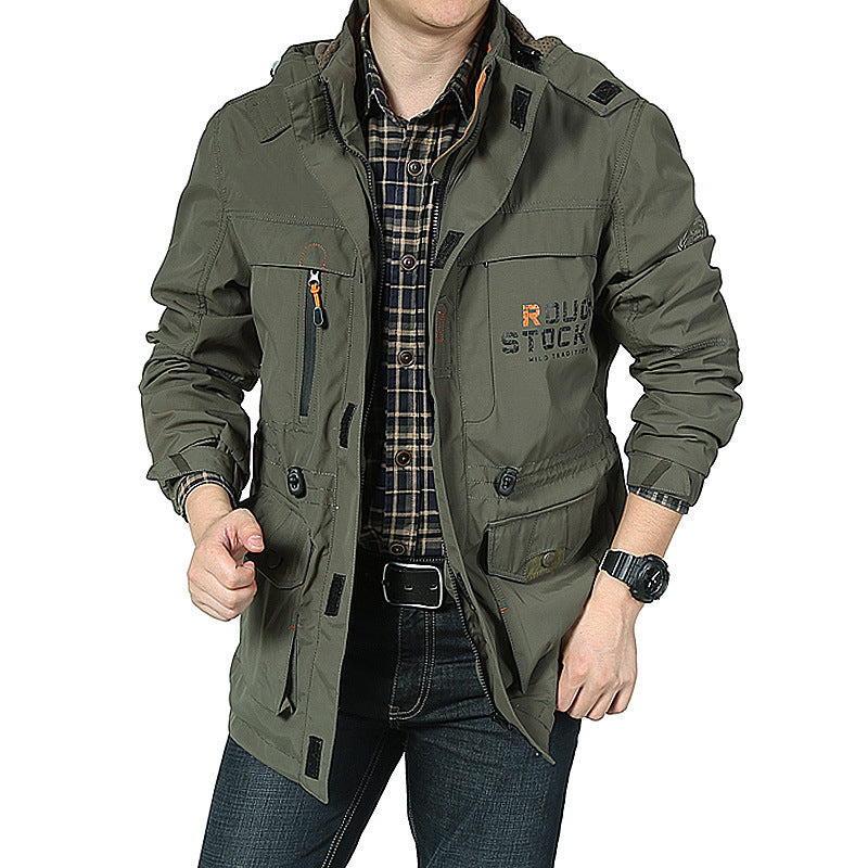 Herren  leichte winddichte Fieldjacke mit atmungsaktivem Meshinnenfutter, zahlreichen Reißverschluss- und Klappentaschen sowie verstellbaren Ärmelmanschetten Nord Taschen