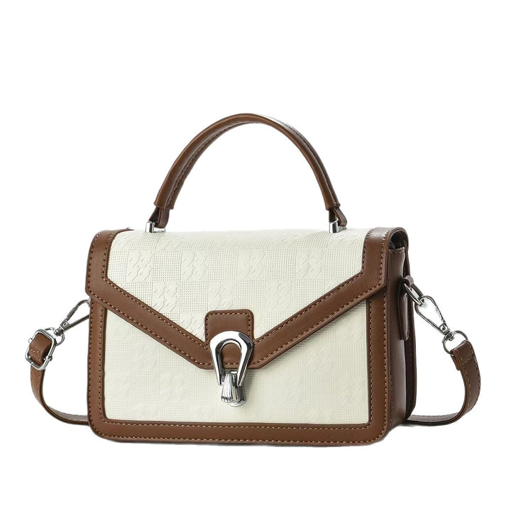 Damen Handtasche mit modernem Karomuster und abnehmbarem Schulterriemen Nord Taschen