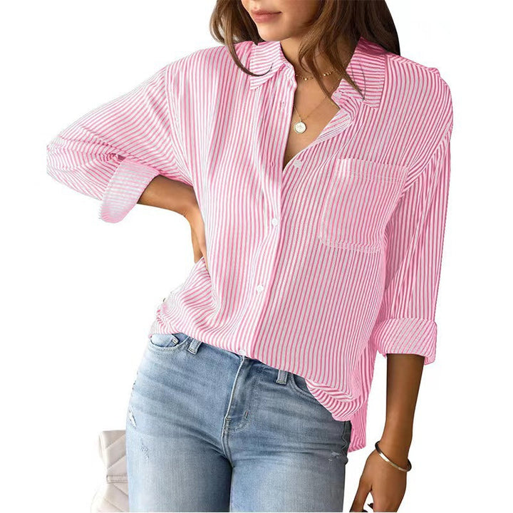 Damen Lässige gestreifte Bluse