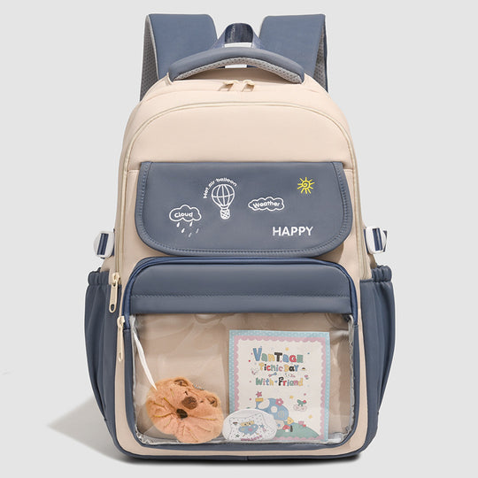 Damen Freizeit-Rucksack mit transparentem Sichtfach und kreativem Aufdruck Nord Taschen
