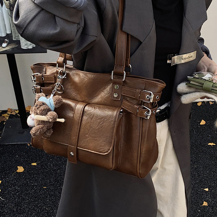 Damen Tragetasche mit verstellbarem Schultergurt und praktischem Faltendesign Nord Taschen