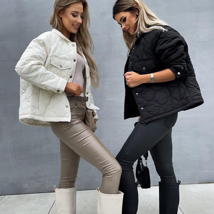 Damen gesteppte Übergangsjacke mit trendigem Oversized-Schnitt