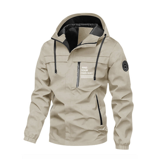 Herren Windbreaker Jacke mit hochschließendem Kragen und praktischen Taschen Nord Taschen