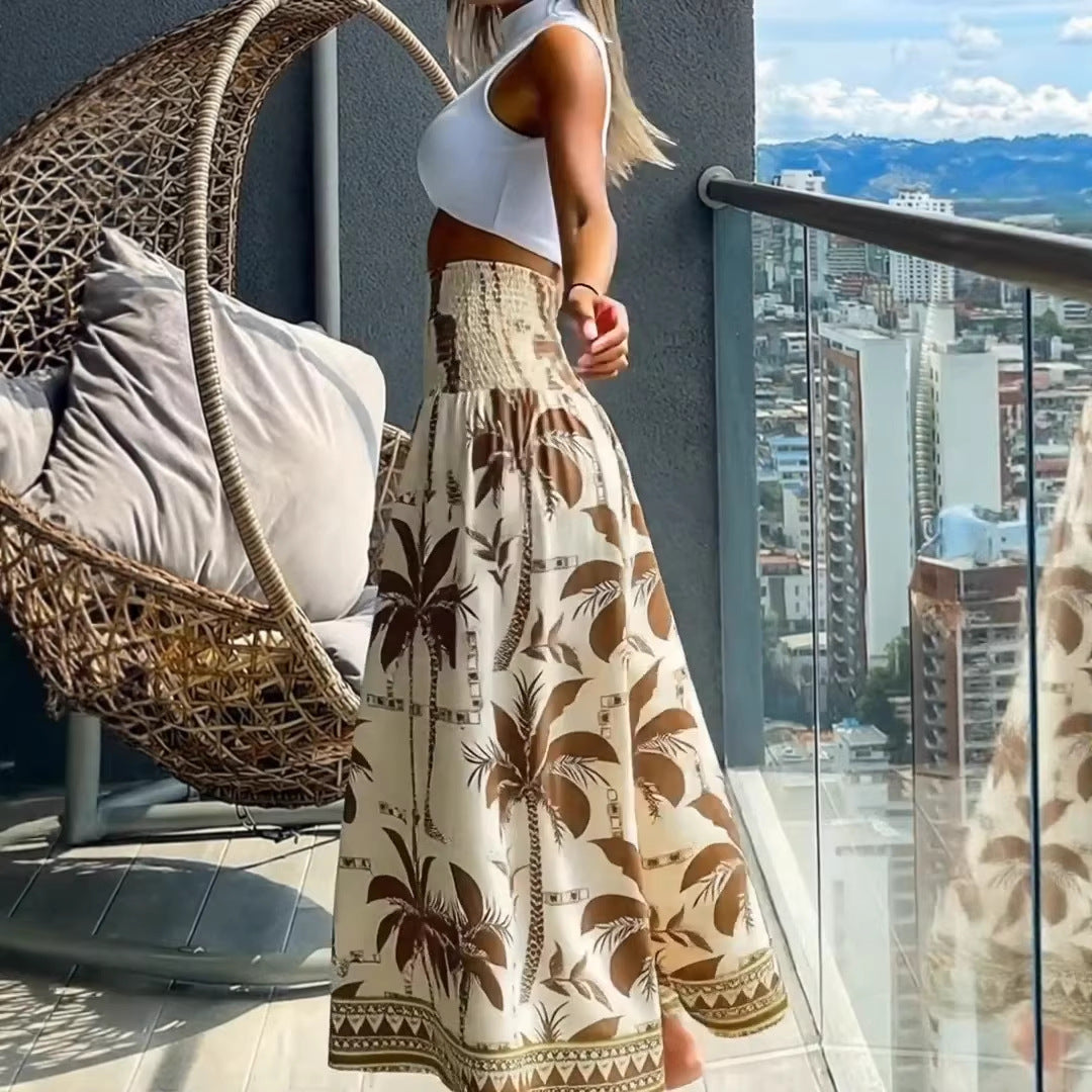 Damen Weit geschnittene Sommer-Hose Nord Taschen