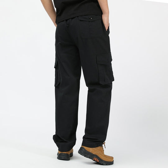 Herren Utility-Cargohose mit weitem Schnitt, mehrfachen Klappentaschen & geradem Bein Nord Taschen