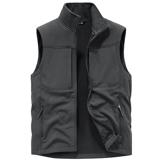 Herren Funktionale Softshell‑Weste mit Fleecefutter und winddichter Membran Nord Taschen