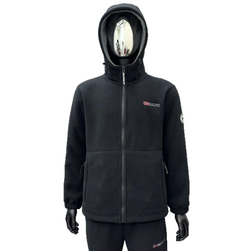 Herren Fleece-Kapuzenjacke mit windabweisender Oberfläche und Reißverschlusstaschen Nord Taschen