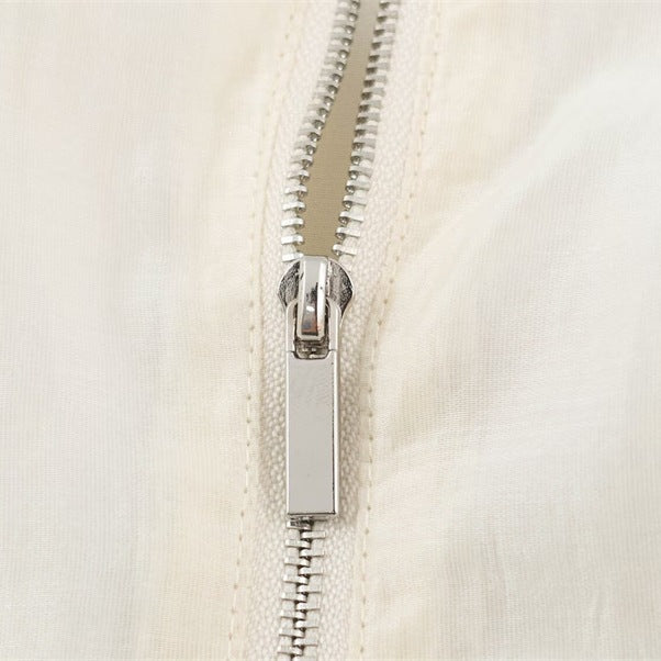 Damen transparente Oversize-Bomberjacke aus leichter Satin‑Organza mit Ballonärmeln Nord Taschen
