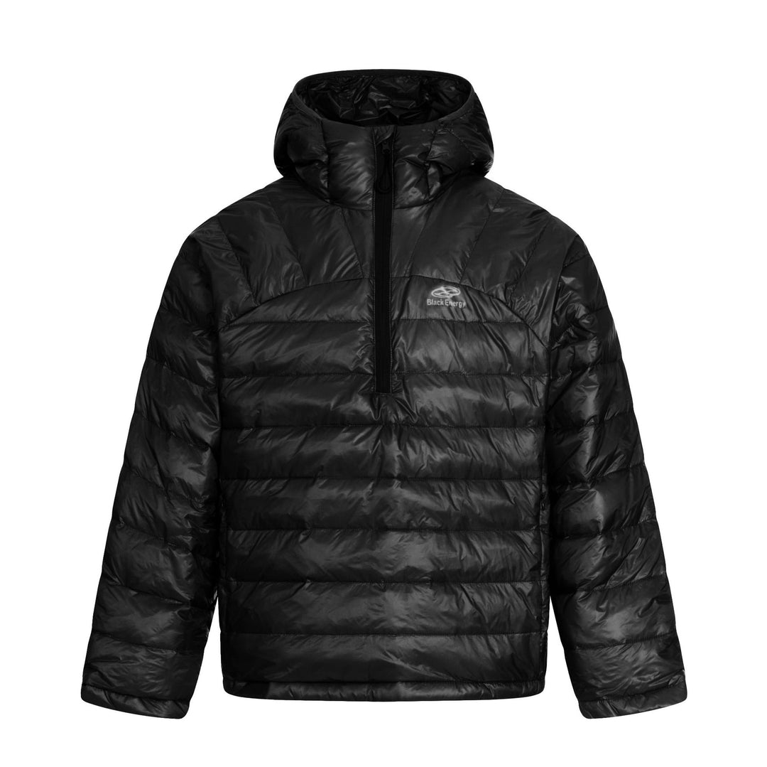 Herren Kurz geschnittener wattierter Halb-Zip Puffer mit Stehkapuze und ultraleichter Isolierung Nord Taschen