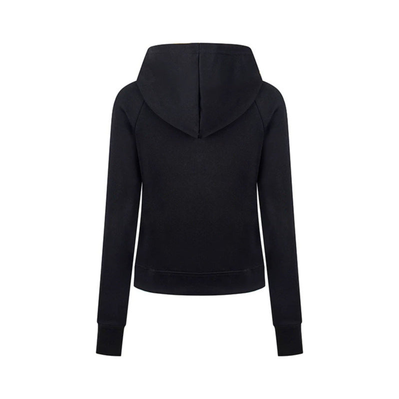 Damen Kapuzen-Sweatjacke mit übergroßem Reißverschluss und legerer Passform Nord Taschen