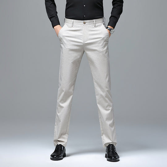 Herren Schmale Chino-Businesshose mit Bügelfalte und leichtem Stretch Nord Taschen