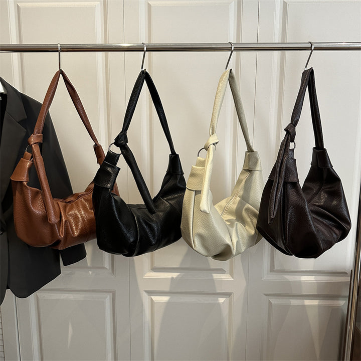 Damen Hobo-Tasche aus weichem Leder mit modischem Knotenverschluss Nord Taschen