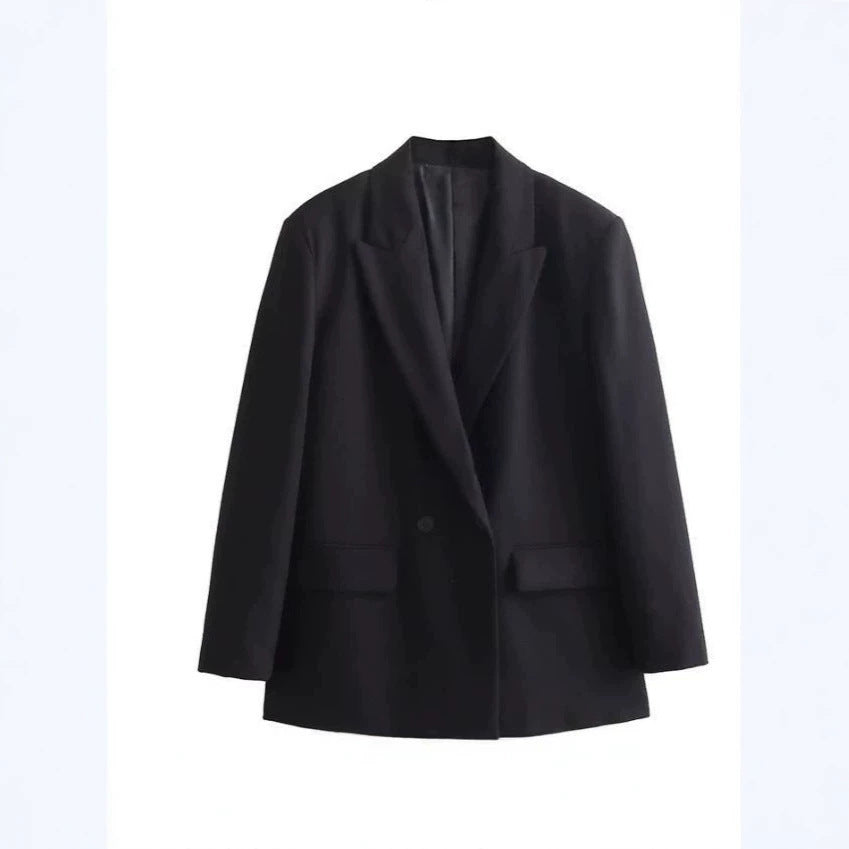 Damen Doppelreihiger Boxy-Blazer mit kastiger Silhouette und Reverskragen Nord Taschen