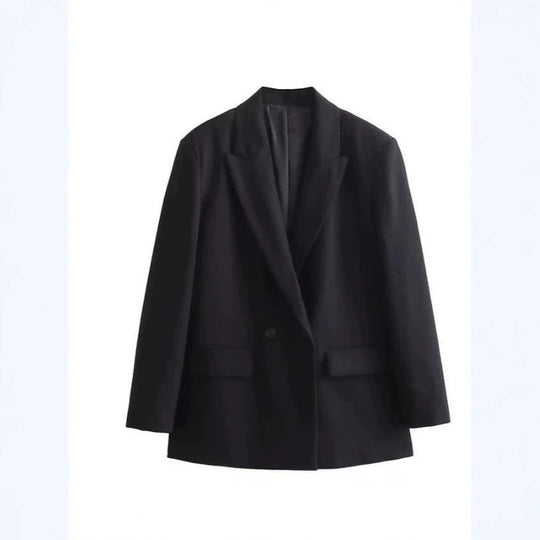 Damen Doppelreihiger Boxy-Blazer mit kastiger Silhouette und Reverskragen Nord Taschen