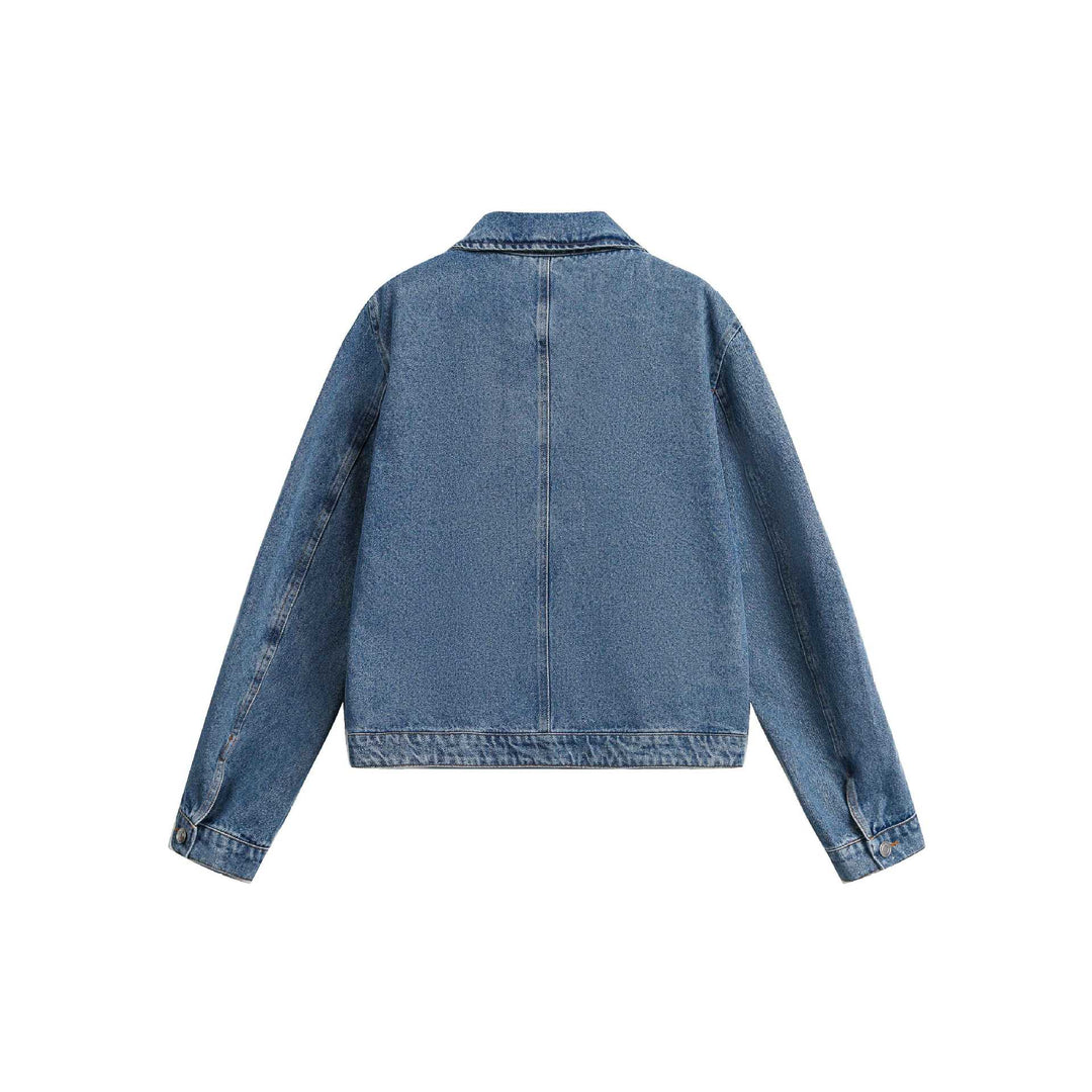 Damen Boxy-Denimjacke Nord Taschen