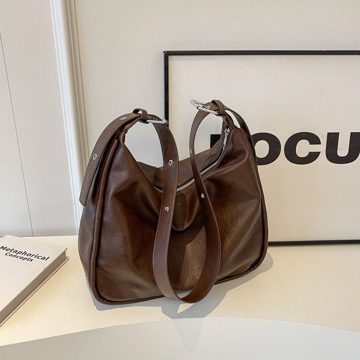 Damen Hobo-Tasche aus geschmeidigem Kunstleder mit verstellbarem Schulterriemen Nord Taschen