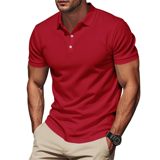 Herren nan atmungsaktives Piqué Poloshirt Kurzarm mit Knopfleiste Nord Taschen