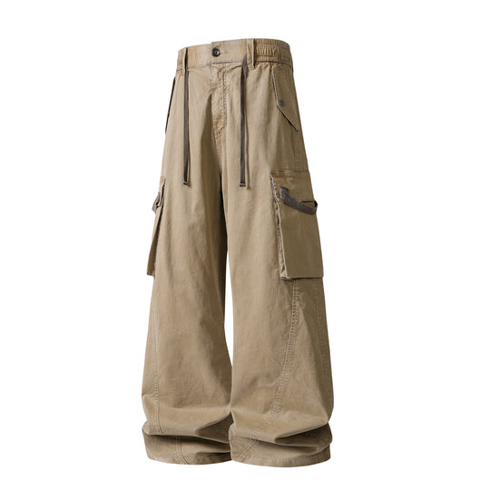 Herren Weite Cargo-Bundfaltenhose mit Tunnelzug und großen Klappentaschen Nord Taschen