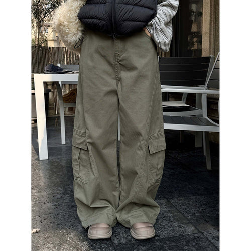Damen Weite Cargo-Baggy-Hose mit großen Pattentaschen Nord Taschen