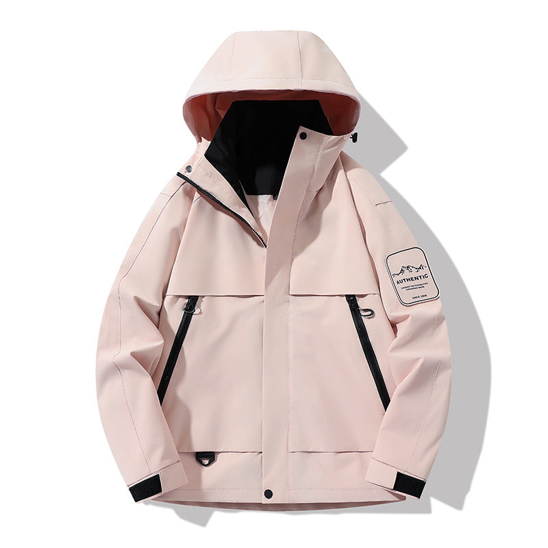 Herren multifunktionale Wasserfeste Softshell-Regenjacke mit abnehmbarer Fleece-Innenjacke Nord Taschen