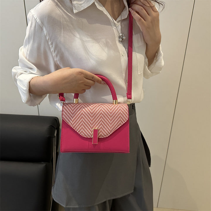 Damen elegante Umhängetasche mit strukturiertem Leder und glänzenden Akzenten Nord Taschen