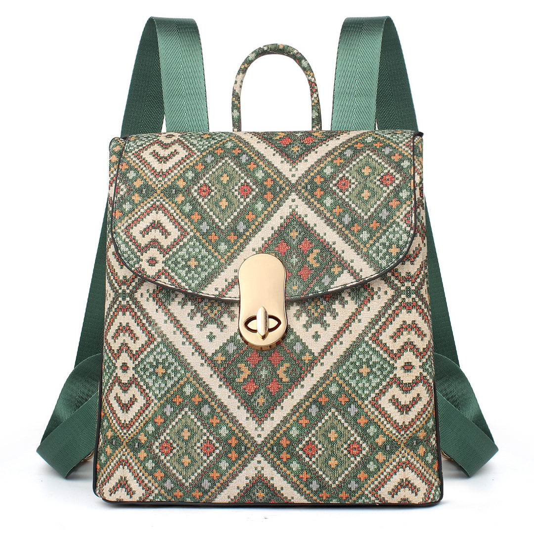 Damen Rucksackhandtasche im traditionellen Musterdesign Nord Taschen