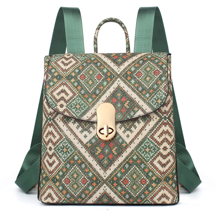 Damen Rucksackhandtasche im traditionellen Musterdesign Nord Taschen