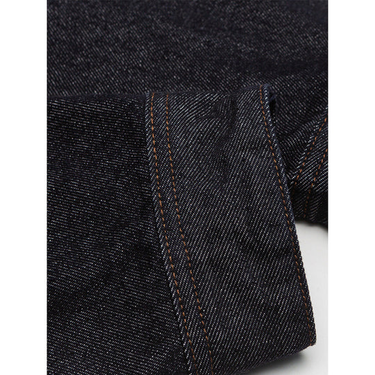Herren Boxy-Denimjacke mit durchgehendem Reißverschluss, Brust-Reißverschlusstasche und Hemdkragen Nord Taschen